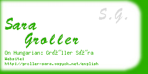 sara groller business card